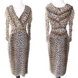 Tadashi Collection Leopard Sheath Dress Size S.